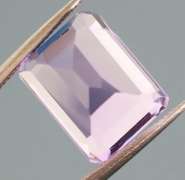 Bright violet 5.07ct emerald cut Amethyst