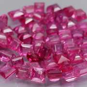 Superb 3.83ct 55 piece princess cut Ruby set