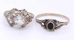 Group Lot of 4 Vintage 925 Sterling Silver Rings