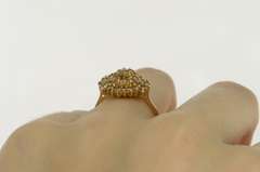 14K Yellow Gold 1.00 Ctw Classic Diamond Vintage Cluster Ring