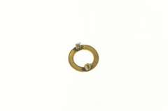 10K Yellow Gold Ornate Pinstripe Round Circle Vintage Pin/Brooch