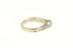 10K White Gold Diamond Classic Vintage Promise Engagement Ring