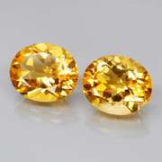 High fire 8.46ct golden yellow Citrine pair