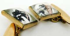 Early Scottie Dog Intaglio Cuff Links