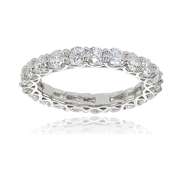 CZ Eternity Band Ring in Sterling Silver
