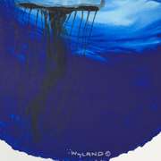 Blue Jellyfish Rising by Wyland Original