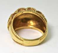 Delightful 18K Textured Dome Ring