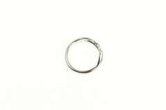 14K White Gold Classic Round Diamond Circle Journey Pendant