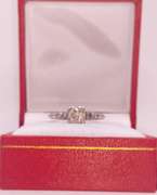 Antique Diamond Ring in 10KT Solid White Gold