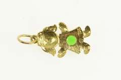 10K Yellow Gold May Birthstone Baby Girl Sim. Emerald Charm/Pendant