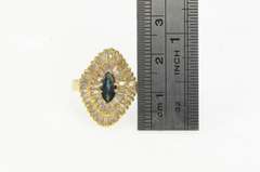 14K Yellow Gold Sapphire Diamond Ballerina Halo Engagement Ring