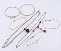 Group Lot of Vintage 925 Sterling Silver Jewelry