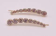 14kt Solid Yellow Gold & Diamond Earrings
