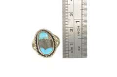 Sterling Silver Oval Turquoise Native American Handmade Ring