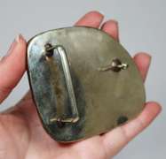 Huge! 590ct well marbled Turquoise buckle