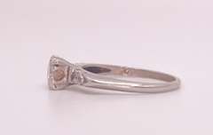 Antique Diamond Ring in 10KT Solid White Gold