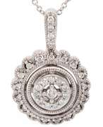 Golesi Oro 0.23ctw Diamond Mandala Pendant Necklace in 18K