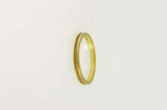 18K Yellow Gold 2.0mm Rope Trim Pattern Wedding Band Ring