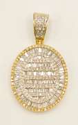 10kt Solid Yellow Gold & Diamond Pendant