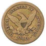 1852-O $2.50 Indian Princess Head Gold Quarter Eagle .1209 AGW