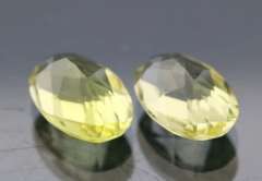 Checker top 5.76ct Lemon Quartz pair
