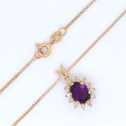 Fabulous Necklace with Amethyst and Diamonds
