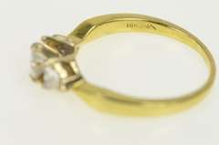 18K Yellow Gold 1.30 Ctw VS Round Trillion Diamond Engagement Ring