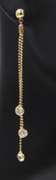 Elegant Yellow Gold Cubic Zirconia Dangle Earrings