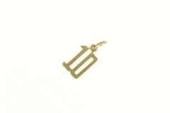 14K Yellow Gold # 10 Number Ten Lucky Cut Out Vintage Charm/Pendant