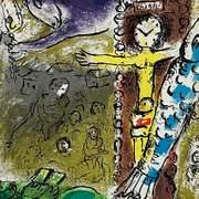 Christ in the Clock by Chagall (1887-1985)
