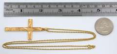 Beautifully Engraved Cross on Necklace