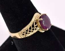 Lovely Ruby Ring In Yellow Gold