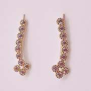 14kt Solid Yellow Gold & Diamond Earrings