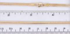 Pleasing Yellow Gold 3mm Flat Snake Chain Necklace