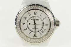 Chanel J-12 H0967 White Ceramic Diamond Women's Watch