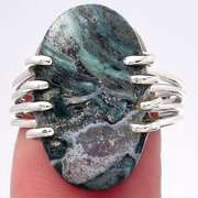 Natural 23.96ct Larsonite Jasper size 8 ring