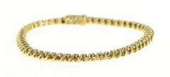 10K Yellow Gold 1.00 Ctw Classic Diamond Tennis Vintage Bracelet