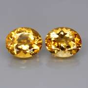 High fire 8.47ct golden yellow Citrine pair