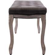 Bench 43.3inx15inx18.9in Linen and Solid Wood