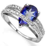1.71 CT BLUE MYSTIC GEMSTONE SILVER RING