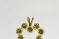 14K Yellow Gold Diamond Inset Heart Love Symbol Vintage Charm/Pendant
