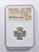 CH EF AD 69-79 Roman Empire AR Denarius (2.89g) Vespasian NGC Ancients