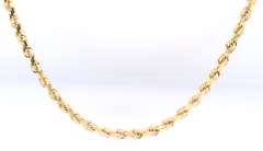 Popular Yellow Gold Rope Chain Necklace