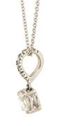Attractive Diamond Solitaire Pendant on 18kt Chain
