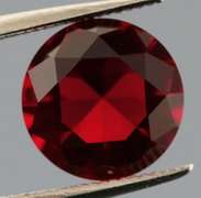1.46ct cherry red created Ruby solitaire