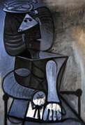 Pablo Picasso, Seated Woman With A Flat Hat
