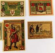 9 Foreign Paper Bills, All 1920's