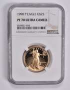 PF70 UCAM 1990-P $25 American Gold Eagle 1/2 Oz. .999 Fine Gold NGC