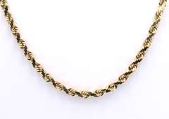 Majestic Yellow Gold Rope Chain Necklace