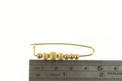 10K Yellow Gold Ball Beaded Vintage Simple Bar Pin/Brooch